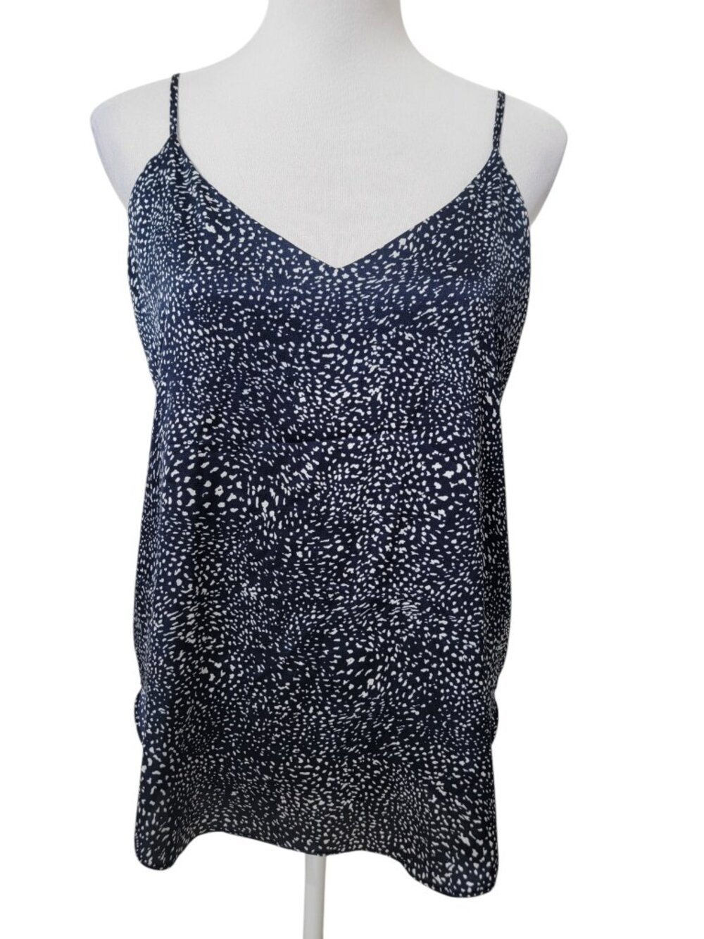 T Tahari Size S Blue & White Speckled Cami Top